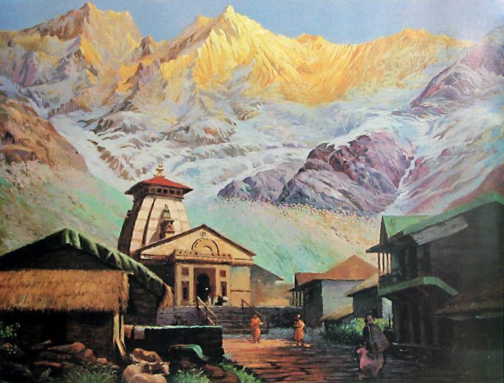 Kedarnath Beautiful Painting Drawing Photos, pictures, images