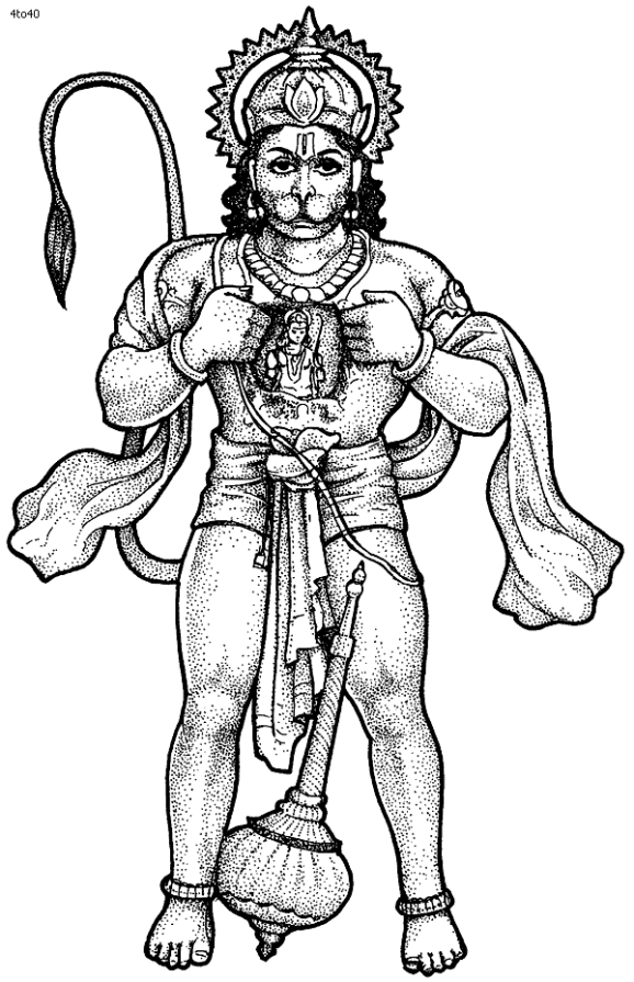 Shri Lord Hanuman Drawing images
