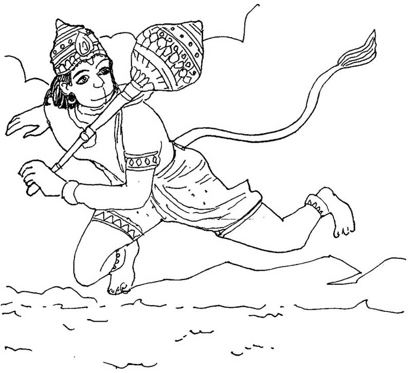 Lord Hanuman Drawing Pictures